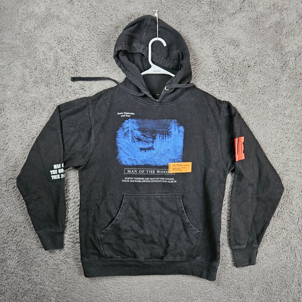 Justin‎ Timberlake Man of the Woods 2018 Tour Hoodie Black Mens M